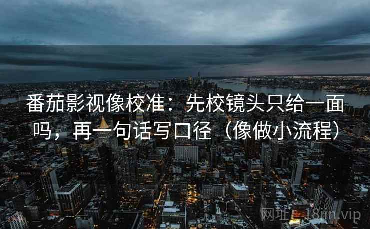 番茄影视像校准：先校镜头只给一面吗，再一句话写口径（像做小流程）