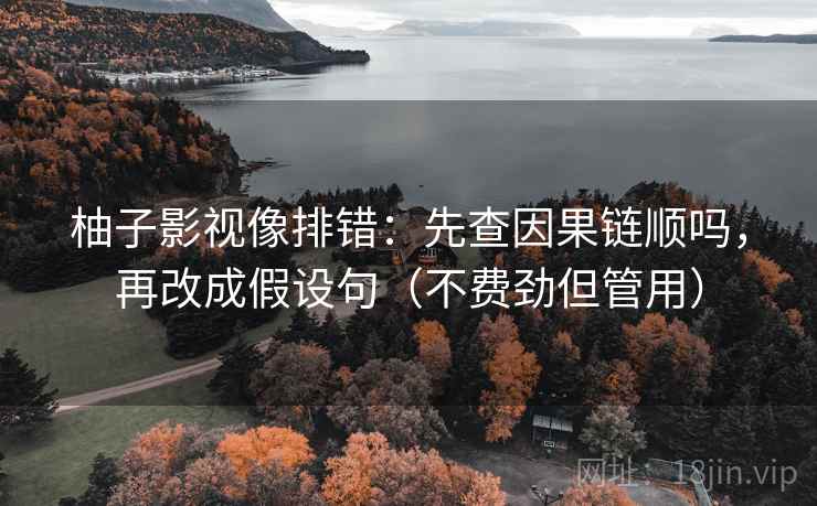 柚子影视像排错：先查因果链顺吗，再改成假设句（不费劲但管用）  第2张